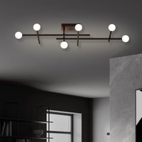 Bopp LED-loftlampe Cross, sort, aluminium, 6 lyskilder