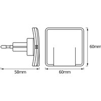 Veilleuse LED OSRAM LUNETTA SLIM, blanche, indirecte