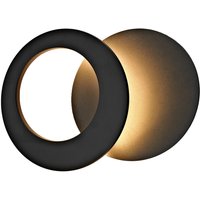 Mantra Iluminación Toronto LED-vägglampa, svart, Ø 26 cm, aluminium, justerbar