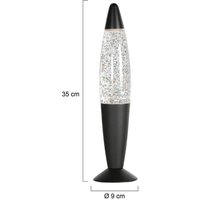 Steinhauer Volcan 4187 table lamp, black, glitter effect, E14
