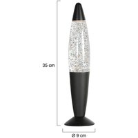 Steinhauer Bordslampa Volcan 4187, svart, glittereffekt, E14