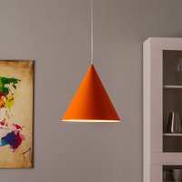 TK Lighting Suspension Cono, à 1 lampe, Ø 32 cm, orange