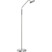FISCHER & HONSEL LED-golvlampa Tallri, nickelfärgad, höjd 135 cm, CCT