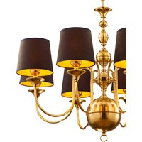 Jupiter Ljuskrona Baranio med tygskärmar, 8 lampor