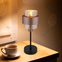 Globo Lampe de table Milley, hauteur 47 cm, couleur bronze, métal