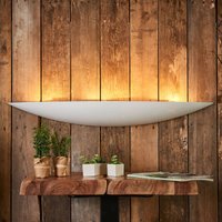 Lindby wall lamp Tommi, white, plaster, 100 cm, E14, paintable