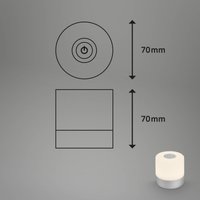 Briloner LED table lamp Smal, chrome-coloured, 2,700K, dimmable