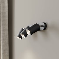 Euluna Spot mural Eye Spot à 3 lampes, noir