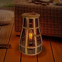 Näve Lampe déco solaire LED Panier, 34 cm, noir/naturel