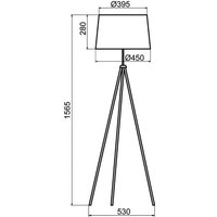 Aluminor Tropic floor lamp chrome, red cable
