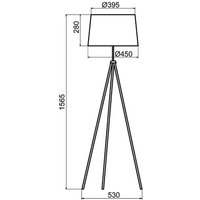 Aluminor Tropic golvlampa krom, kabel röd