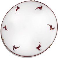 austrolux Nonna stag ceiling light, white and red, 1-bulb