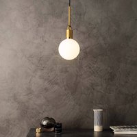 Buster + Punch Forked Pendulum Ø 20 cm brass/opal