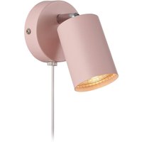 Wandstrahler Explore mit Kabel und Stecker, GU10, rosé