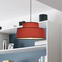COREP Mallorca hanging light, terracotta, Ø 38 cm, cotton