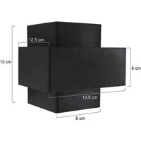 Steinhauer LED-vägglampa Muro 3367, svart, upp/ner, G9, 2 700 K