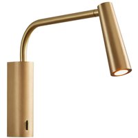 LEDS-C4 LED-vägglampa Gama Extend, guldfärgad matt, aluminium