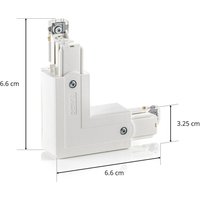 GLOBAL Noa corner protective conductor inside, white