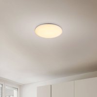 Globo Dori LED outdoor ceiling lamp, Ø 33 cm, white, plastic, IP54