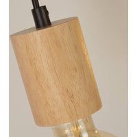 Searchlight Spinny balkhänglampa, balk, 115 cm, 5 lampor, gummiträ, E27