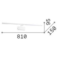 Ideallux Ideal Lux applique murale LED Alma chromé métal largeur 81 cm