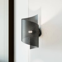 EMIBIG LIGHTING Spiral wall light, black, metal, G9, 29 cm high