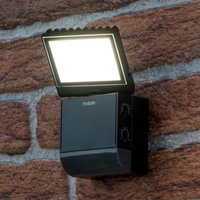 Theben LED outdoor wall light theLeda S8-100, black, sensor