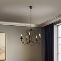 ONLI Lustre Candela, noir, à 5 lampes