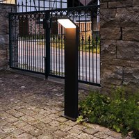 Deko-Light Tucanae LED path light, grey, height 100 cm, IP65, metal