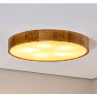 TEMAR LIGHTING Cleo ceiling light, Ø 57.5 cm, 5-bulb, oak wood, E27