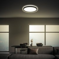 Briloner Plafón LED Tava, negro, Ø