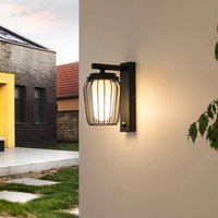 Lucande Chandan outdoor wall light, 30 cm, anthracite, sensor