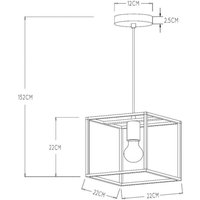 Lucide Ruben hänglampa, svart, metall, 1 lampa