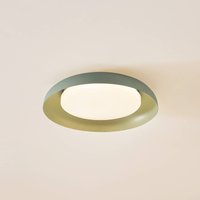 Lindby LED-taklampa Florie, grön, metall, Ø 40 cm