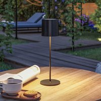 Paulmann LED rechargeable table lamp Tuni, black, plastic, IP44