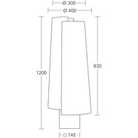 HerzBlut floor lamp Jojo, wood, brown/cream, 120 cm, E27