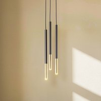 Euluna Thalassa pendellampa 3 lampor G9 svart/krom rund