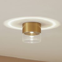 Lindby Plafonnier LED Dalila, doré, Ø 10 cm, aluminium