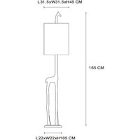 Lucide Extravaganza Miss Tall floor lamp, matt gold