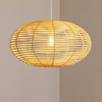 Nowodvorski Lighting RATTAN pendant light, Ø 60 cm, natural brown, rattan, E27