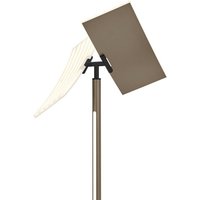 LED-gulvlampe Twice, bronzeanodiseret, højde 185 cm, metal, CCT