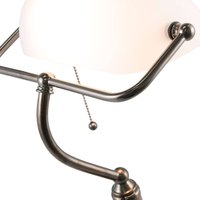 Clayre&Eef 5100W desk lamp with a white glass lampshade