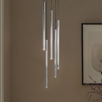 SIGMA Hänglampa Sopel Lux, 5 lampor, rund, svart/silver, G9