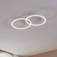 EGLO Plafonnier LED Armandolo, blanc, longueur 67 cm, CCT, RVB