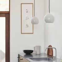 FRANDSEN pendant light Ball, matt white, Ø 18 cm