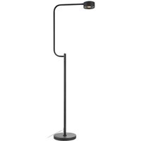 Markslöjd Hugo LED floor lamp, black, iron, height 130 cm, dimmable.