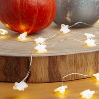 Lindby LED fairy lights Titciana, ghost, Halloween, 320 cm