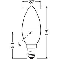 OSRAM LED bulb candle opal E14 4.9W 827 3-pack