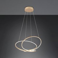 Trio Lighting Suspension LED Darvin longueur 84 cm, doré, métal, CCT