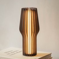 PLEASE WAIT to be SEATED Battery lamp RADIANT Dark wood 10 cm